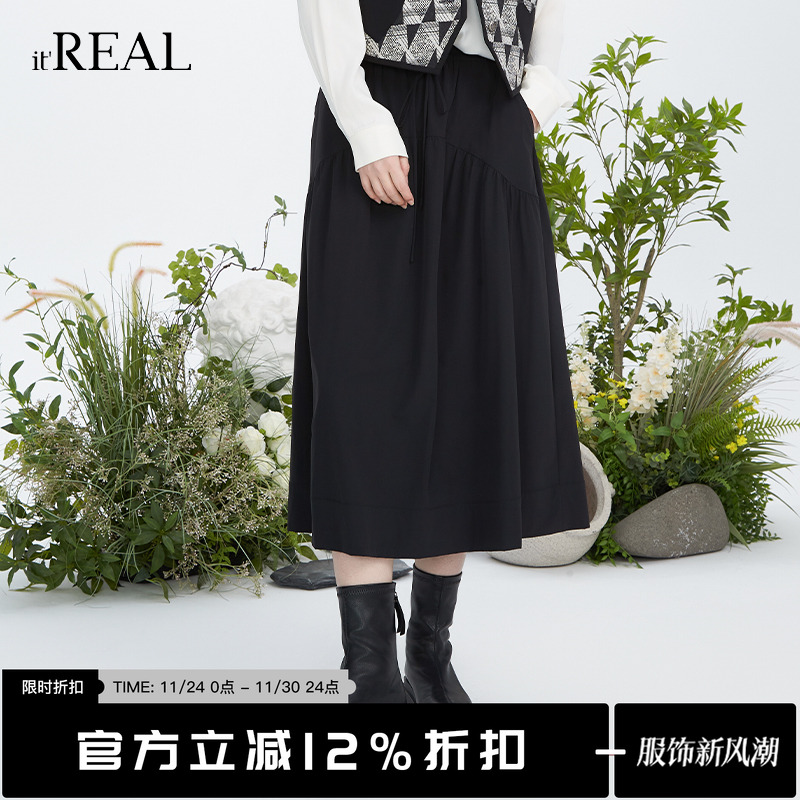 瑞尔中长裙半身裙A子群半身裙