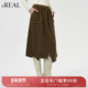 半身伞裙 复古绒面显瘦中长款 real美拉德色系瑞尔冬季 新款