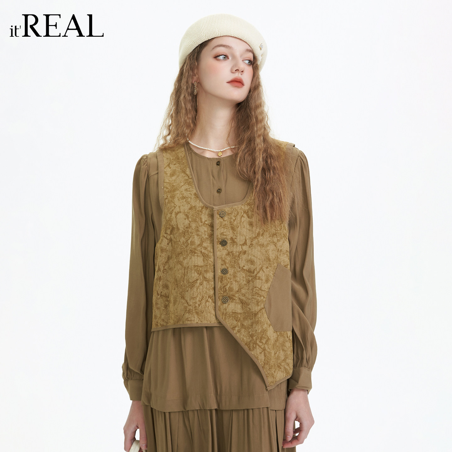 it'real瑞尔春秋季新款休闲时尚复古长袖套装连衣裙女,女装/女士精品,时尚套装,淘宝优惠券,粉丝福利购,淘宝优惠卷