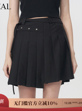 it'real瑞尔春季新款法式复古高腰气质a字短裙半身裙
