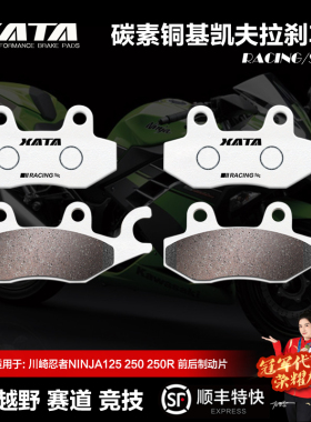 XATA碳素铜基刹车片 川崎忍者NINJA125 250 250R前后刹车片碟刹皮