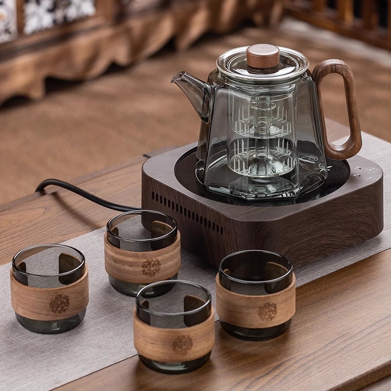 2024新款玻璃煮茶器家用小型电陶炉煮茶烧水壶泡茶专用茶具养生壶