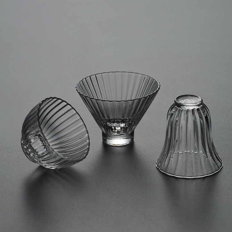 玻璃茶杯耐高温品茗杯小茶杯家用功夫茶具主人杯个人杯白酒单杯