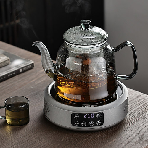 烟灰新款黑茶煮茶器全自动蒸汽煮养生茶壶家用办公室小型保温茶具