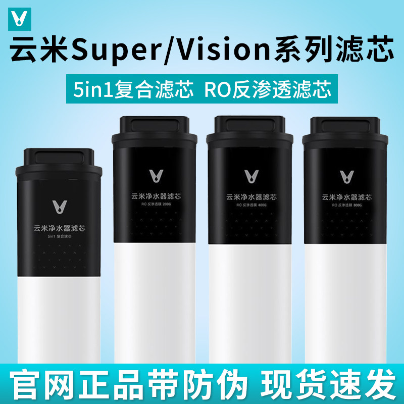 云米净水器Super/Vision 1000G/1200G Pro 5in1复合RO反渗透滤芯
