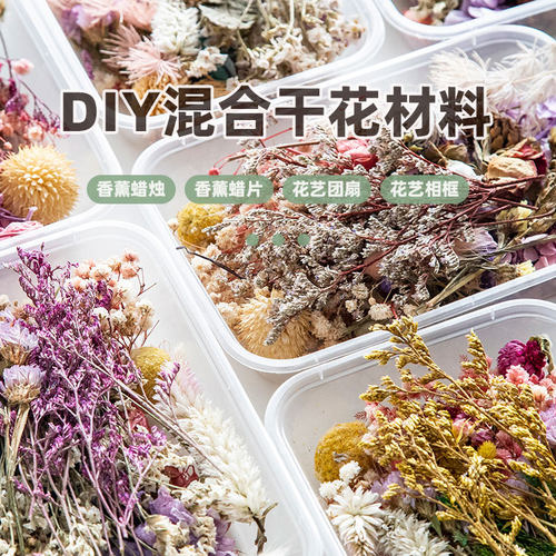 盒装天然干花真花永生花手工材料