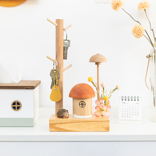 阿楹 玄关鞋柜入门钥匙收纳摆件治愈工位小装饰口罩手表戒指挂架