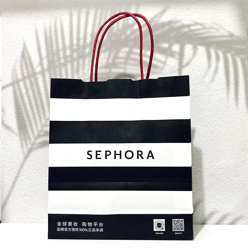 专柜sephora丝芙兰购物袋手提袋信封袋礼品盒 大中小号纸袋