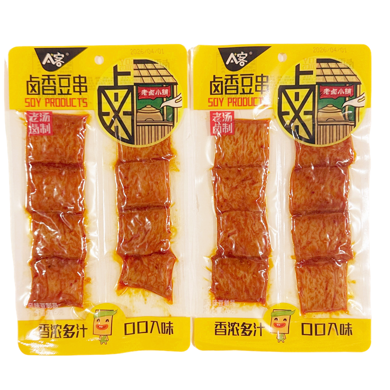 A客卤香豆串超A豆皮豆牛双拼零食搭档五香味香辣豆腐干豆制品配餐