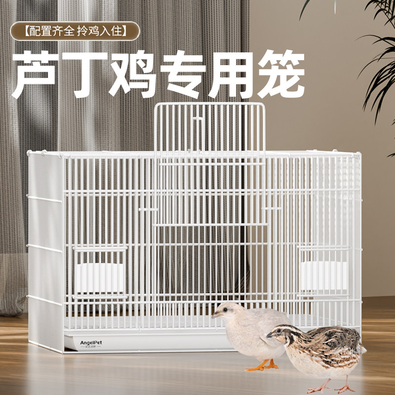 芦丁鸡专用笼家用观赏笼育雏养殖小鸡笼饲养箱加密鹌鹑豪华别墅笼