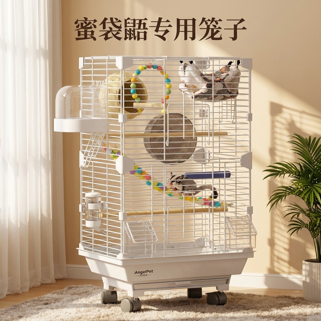 蜜袋鼯专用笼子大号易清理铁丝防逃逸蜜袋鼠飞鼠豪华大别墅观赏笼