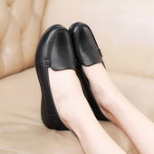 厂家直销新款 一件代发 头层牛皮平底鞋 休闲单鞋 轻便软底妈妈鞋