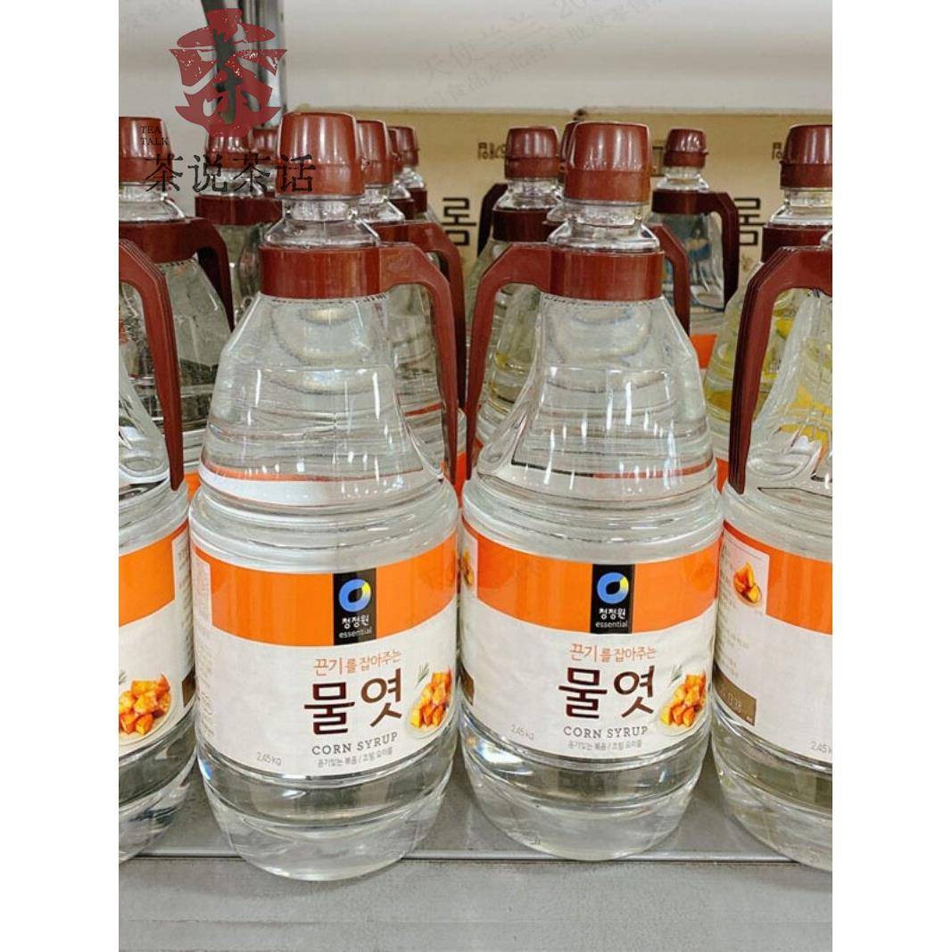整箱进口清净园韩国糖稀2.45kg*6韩式麦芽玉米白糖稀烘焙水饴糖