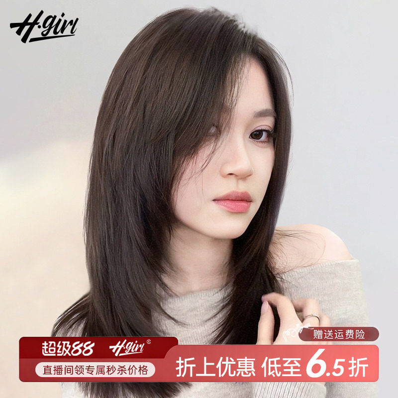 无痕隐形刘海整顶假发