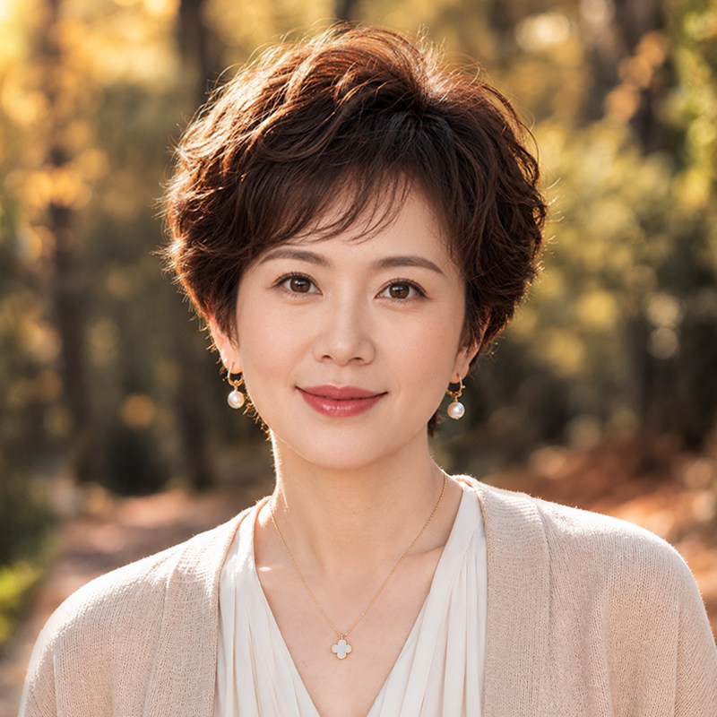 【免打理】中老年妈妈款短卷发