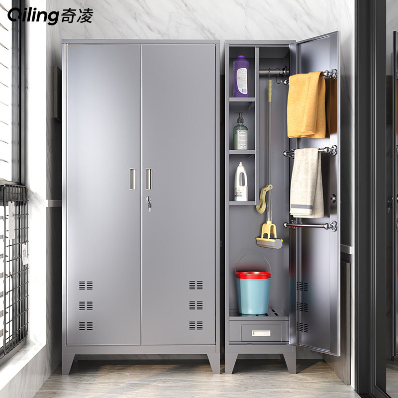 不锈钢清洁柜杂物柜阳台收纳柜保洁柜扫把拖把家政工具储物柜子,商业/办公家具,文件柜,淘宝优惠券,粉丝福利购,淘宝优惠卷