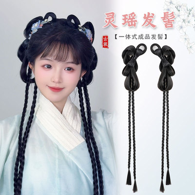 古风汉服假发包抓夹一体式全套头饰古装假发髻盘发造型日常垫发包