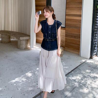 实拍港风复古气质马甲半