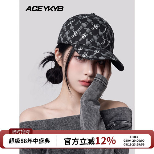 YKYB韩版鸭舌帽潮流2026秋季新款格纹时尚百搭休闲遮阳棒球帽男女
