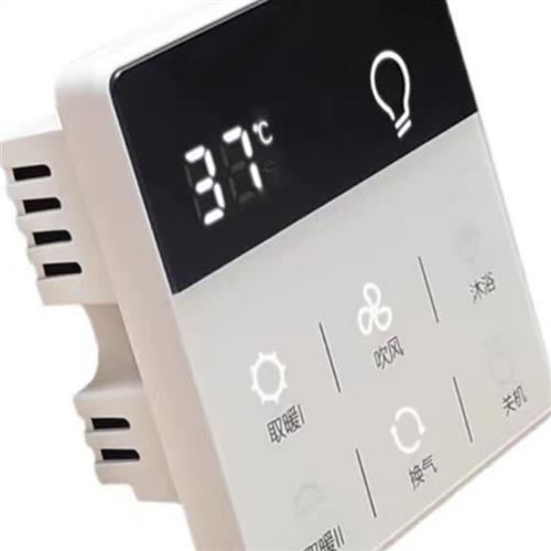 浴霸智能触摸屏触控开关五合一浴霸无线液晶开关免布线控制器五开
