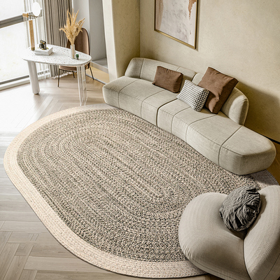 手工编织地毯客厅沙发茶几垫无胶简约家用书房卧室床边毯地垫定制