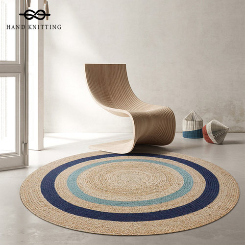 手编天然黄麻地毯客厅茶几可定制