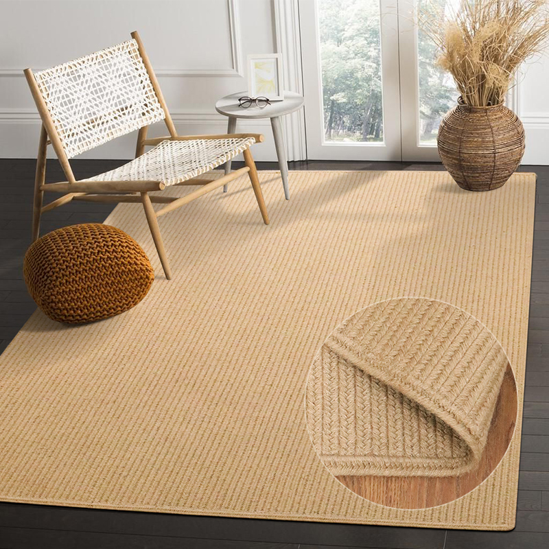 天然黃麻家用客廳茶幾簡約地毯墊