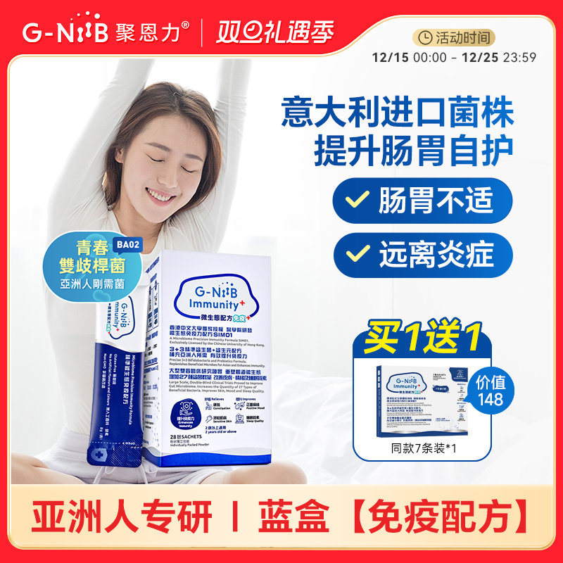 gniib聚恩力蓝盒益生菌便秘