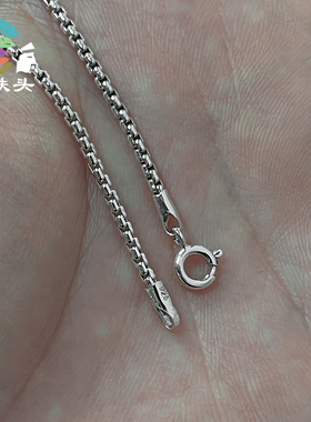 圆形盒子纯银925项链情侣