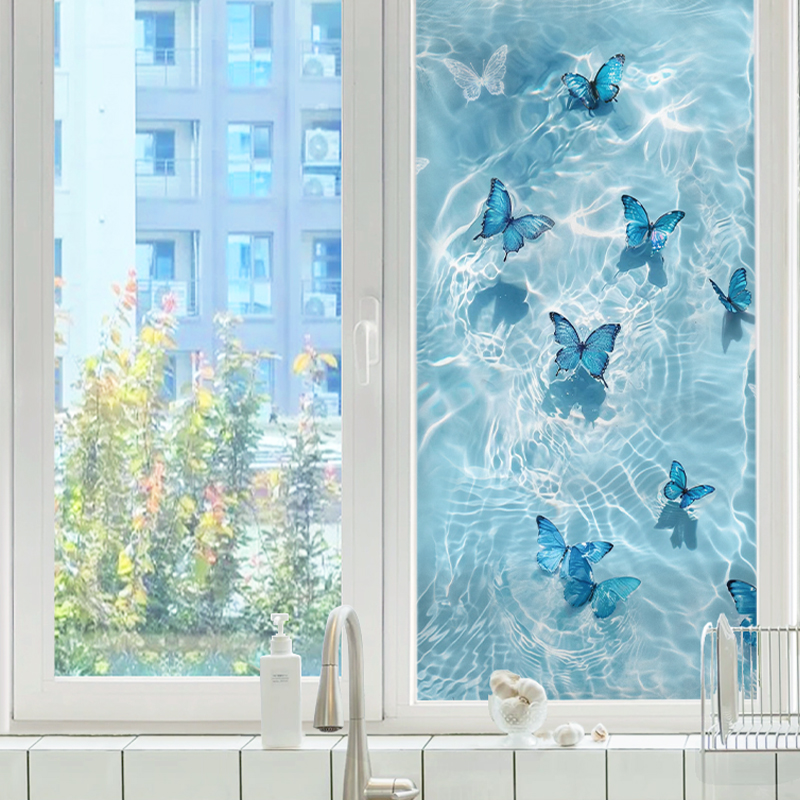 玻璃窗防窥贴膜卫生间窗户贴纸防走光磨砂玻璃浴室透光不透人遮光