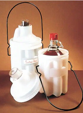 Nalgene 4L安全试剂瓶搬运篮 LDPE环氧树脂手柄PC盖 6501-4000