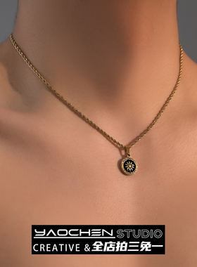 男士复古项链男款高级感轻奢