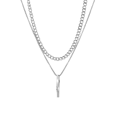 港风简约钛钢不掉色项链男潮