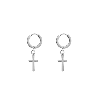 十字架耳夹无耳洞男冷淡风男士单只耳钉ins潮男生耳环个性耳饰女