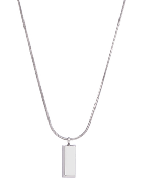 钛钢小方块项链轻奢小众