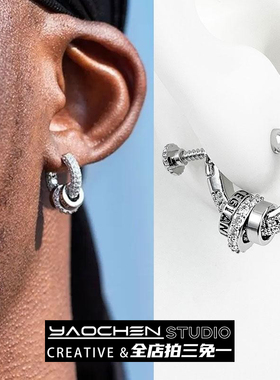 星引之环无耳洞耳夹男女百搭欧美时尚个性嘻哈耳钉耳环耳扣耳饰