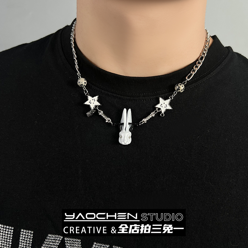 幸运星美式项链男小众高级感