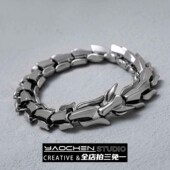 霸气龙骨时尚 男士 个性 手链ins小众设计高级感朋克潮流不掉色饰品