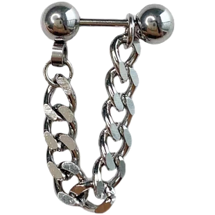 流苏链条耳钉男士新款潮爆款痞帅高级感潮男小众设计感耳链耳饰女