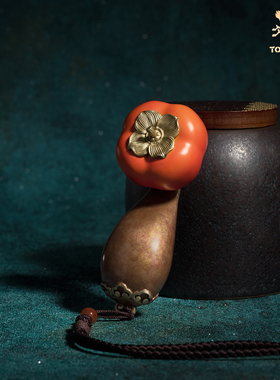 铜师傅万事如意办公桌柿子如意