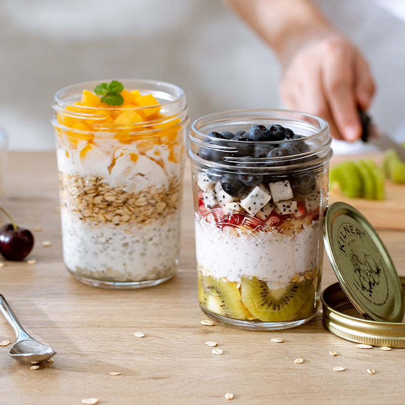 英国kilner便携早餐杯隔夜燕麦罐