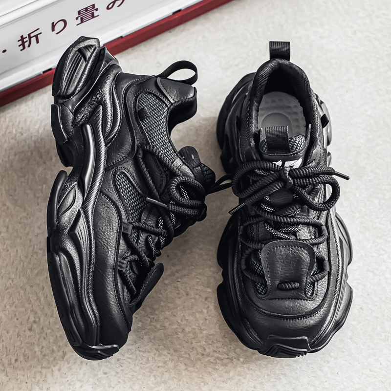 男鞋2025新款秋季网红爆款休闲运动增高厚底面包老爹鞋