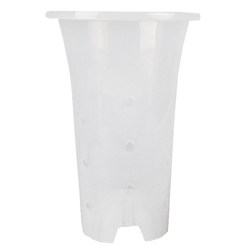 华香园 透明兰花专用盆带侧孔 透气兰花盆塑料 国兰君子兰专用盆