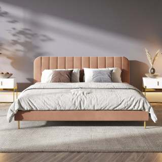 现代简约科技布床轻奢床主卧双人床北欧港式网红床美式实木布艺床