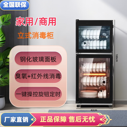 消毒柜商用双门立式大容量不锈钢酒店厨房餐饮饭店消毒碗柜免沥水