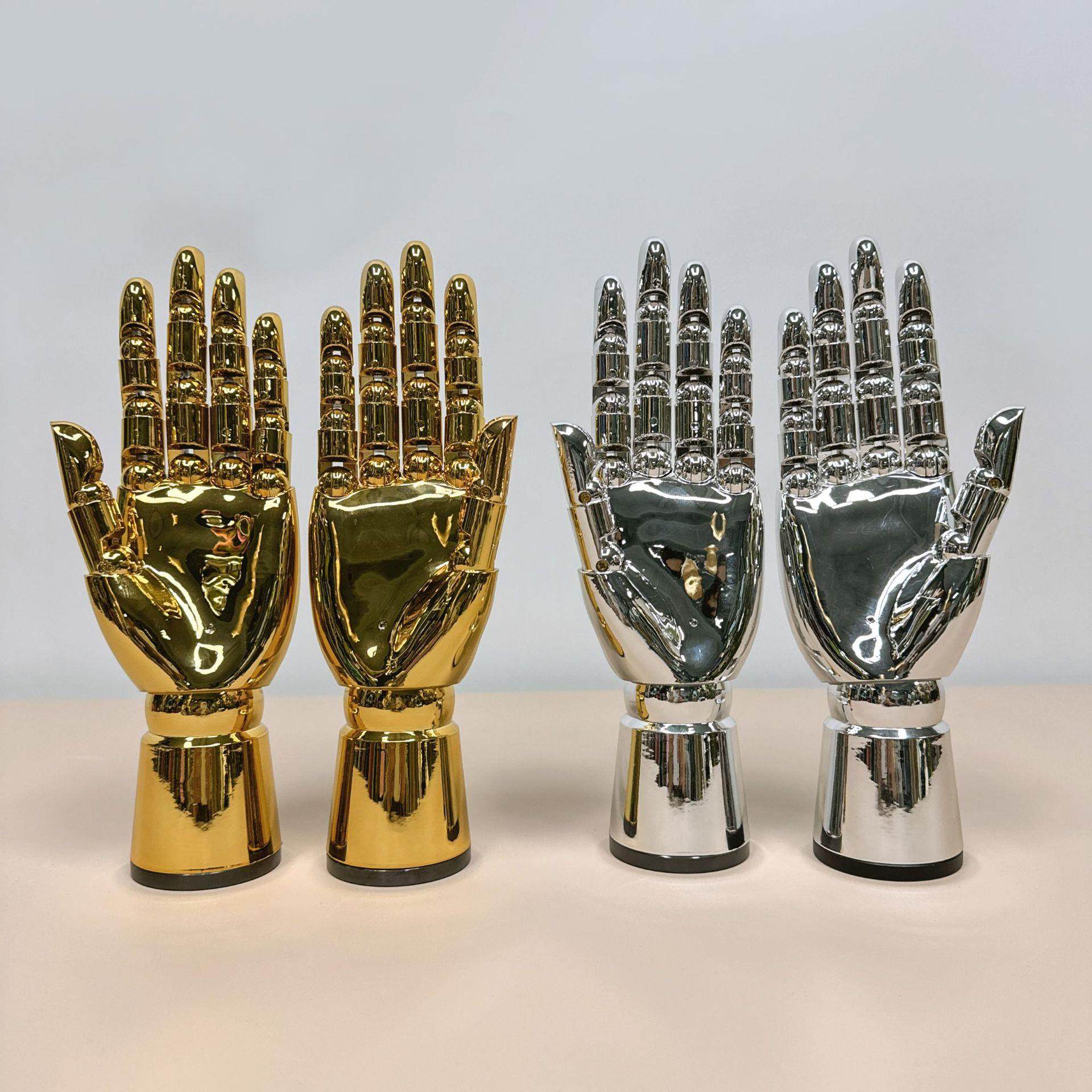 金银色电镀手模展示架电镀假手模型模特展示架珠宝首饰展示陈列架