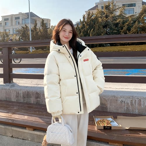 鸭鸭羽绒服2025新款白色女款东北