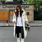 过膝冬装 时尚 简约极寒厚款 yaya鸭鸭羽绒服女90绒长款 防风新款 外套