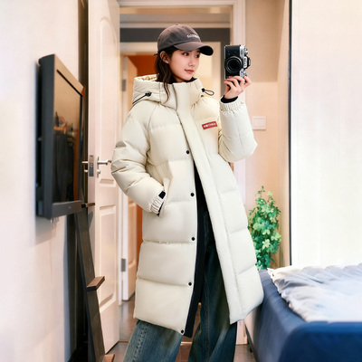 鸭鸭女款羽绒服白色2025新款