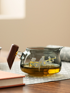 玻璃公道杯家用简约滤茶器茶海公杯茶漏一体组合茶水分离茶滤配件